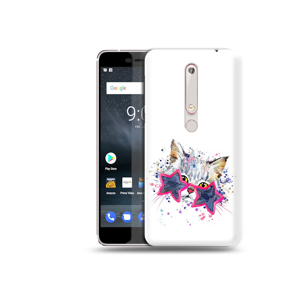

Чехол MyPads Tocco для Nokia 6 звездные очки, Прозрачный, Tocco