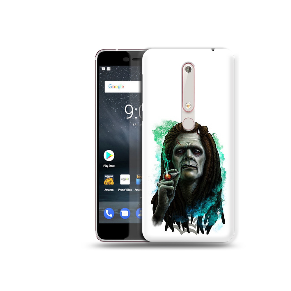 

Чехол MyPads Tocco для Nokia 6 зеленый мужчина с сигаретой, Прозрачный, Tocco