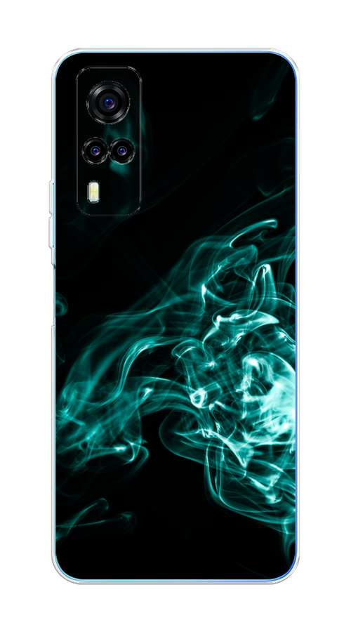 

Чехол на Vivo Y31 "Дым", Голубой;черный, 263750-3