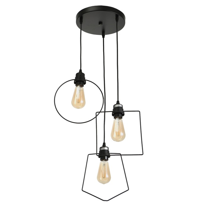 Светильник Фиори 3x40Вт E27 черный 42х42х78 см.