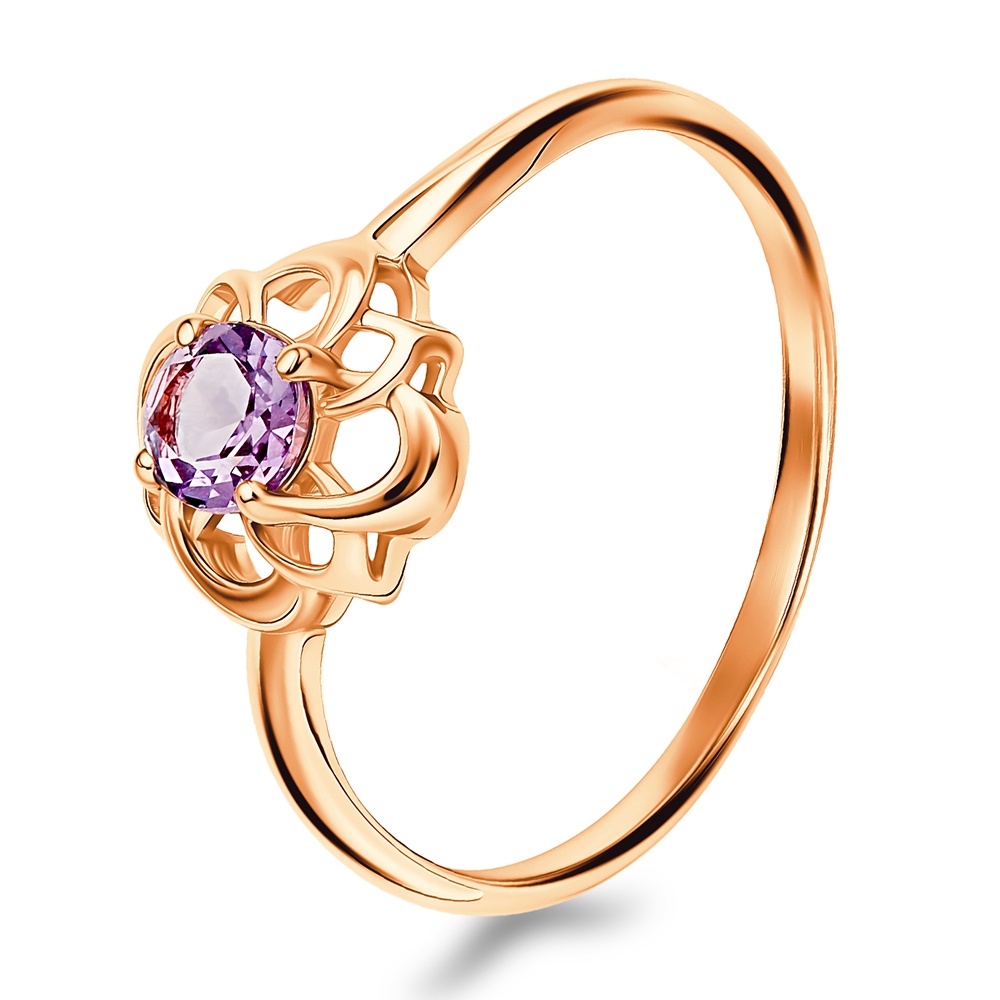 

Кольцо из золота р. , 585Gold 201015051, аметист, 201015051