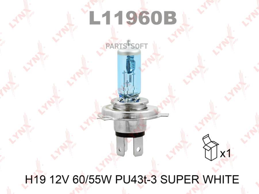 

Лампа 12v H19 60/55w Pu43t-3 Lynxauto Super White 1 Шт. Картон L11960b H19 12v 60/55w Pu43