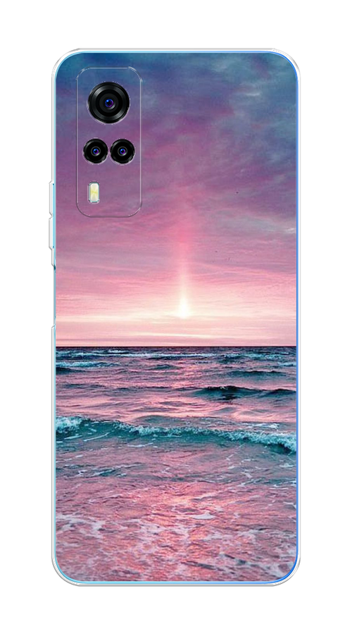 

Чехол на Vivo Y31 "Восход 3", Розовый;голубой, 263750-2