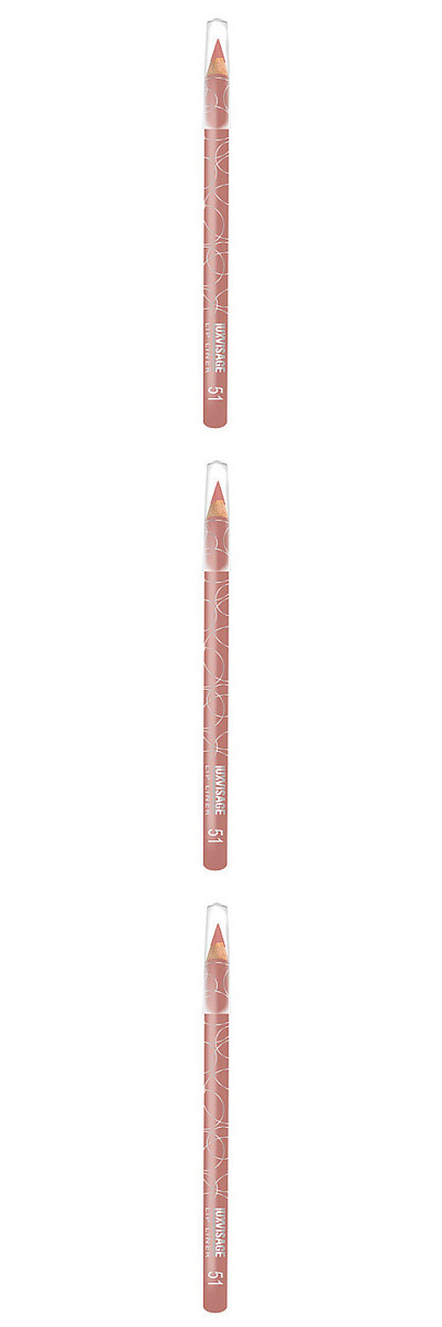 Карандаш для губ Luxvisage, тон 51, бежево-розовый, 3 шт карандаш для губ luxvisage 50 тон бежевый
