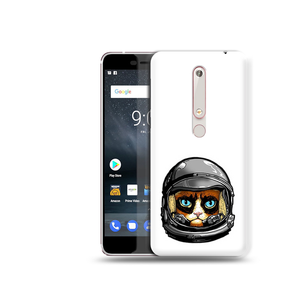 

Чехол MyPads Tocco для Nokia 6 кот космонавт, Прозрачный, Tocco