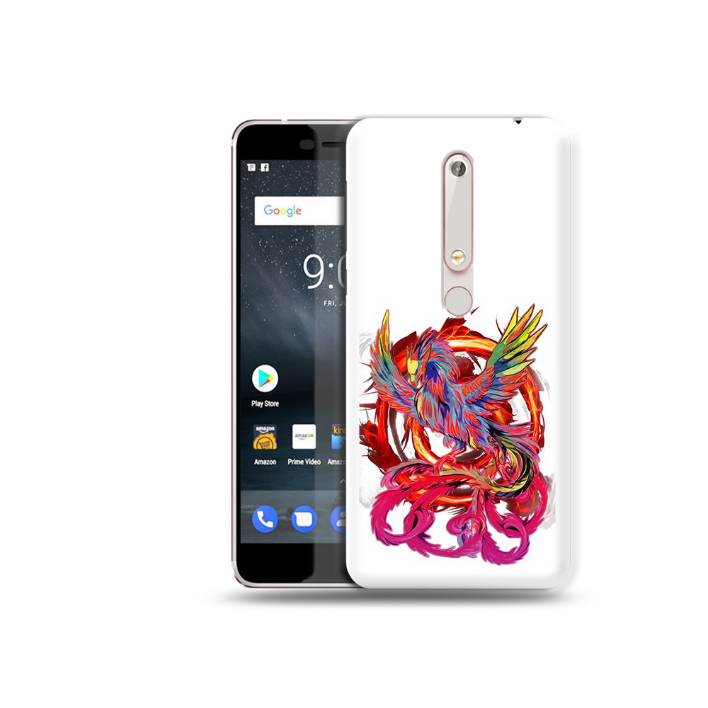

Чехол MyPads Tocco для Nokia 6 красочный феникс, Прозрачный, Tocco