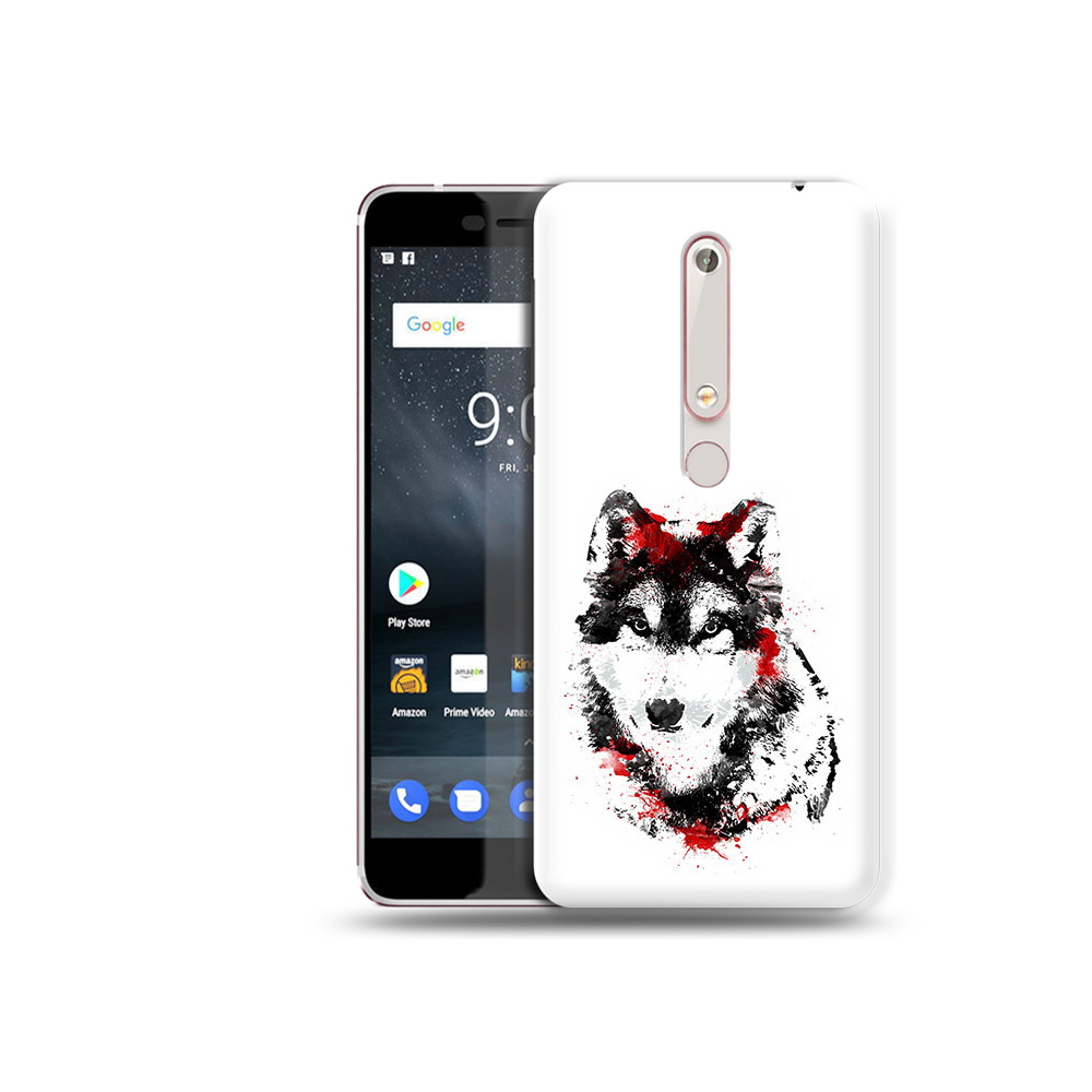 

Чехол MyPads Tocco для Nokia 6 кровавый волк, Прозрачный, Tocco