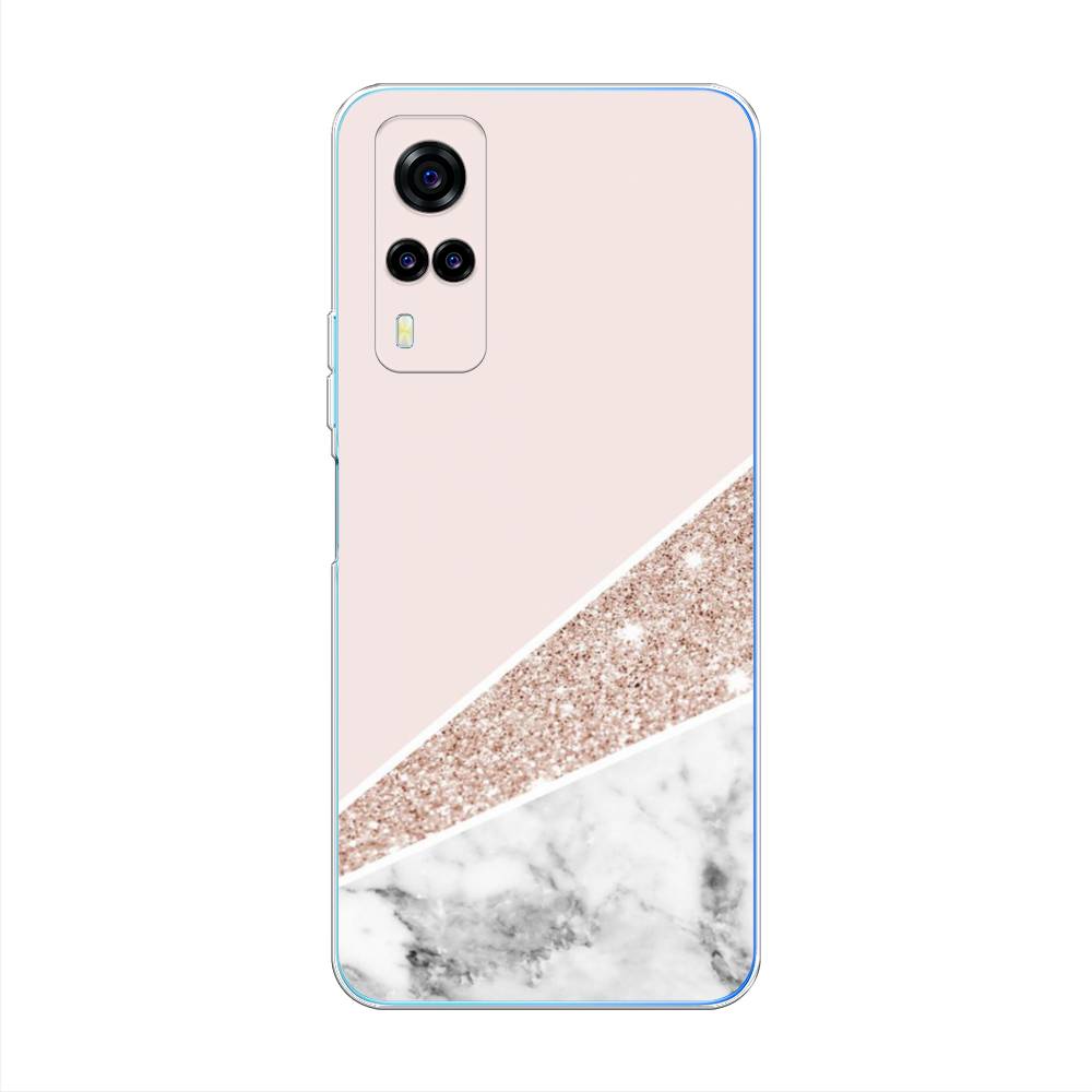

Чехол на Vivo Y31 "Блестящий розовый мрамор", 263750-3