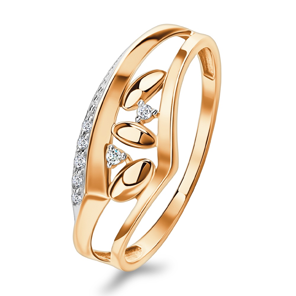 

Кольцо из золота р.  585Gold 301012492, фианит, 301012492