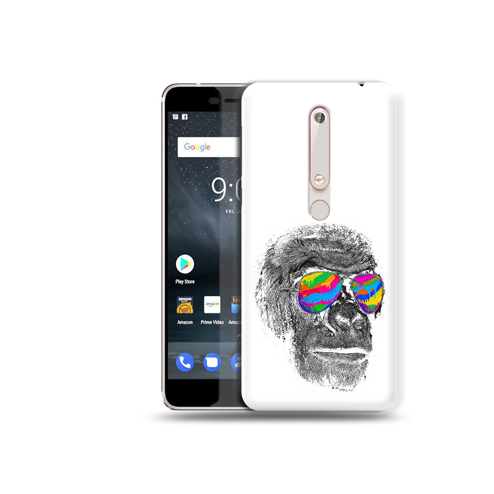 

Чехол MyPads Tocco для Nokia 6 крутая обезьяна в очках, Прозрачный, Tocco