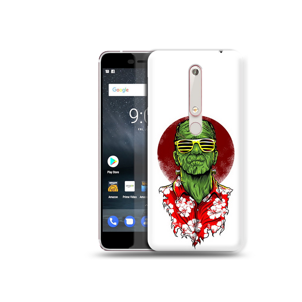 

Чехол MyPads Tocco для Nokia 6 крутой зеленый мужчина в очках, Прозрачный, Tocco
