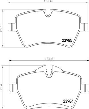 Тормозные колодки brembo передние дисковые p06086