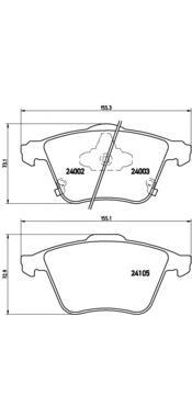 

Тормозные колодки brembo дисковые p49038