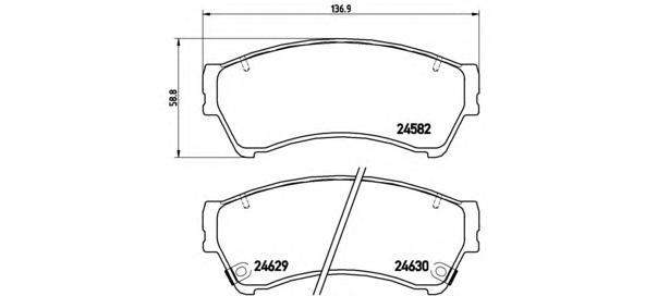 

P49039_[GSYD3323ZA] !колодки дисковые п. Mazda 6 GH 1.8-2.5MRZ/2.0-2.2MRZ-CD 07>