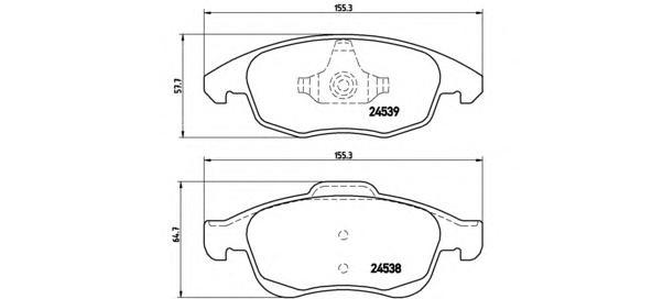 

Тормозные колодки brembo p61083