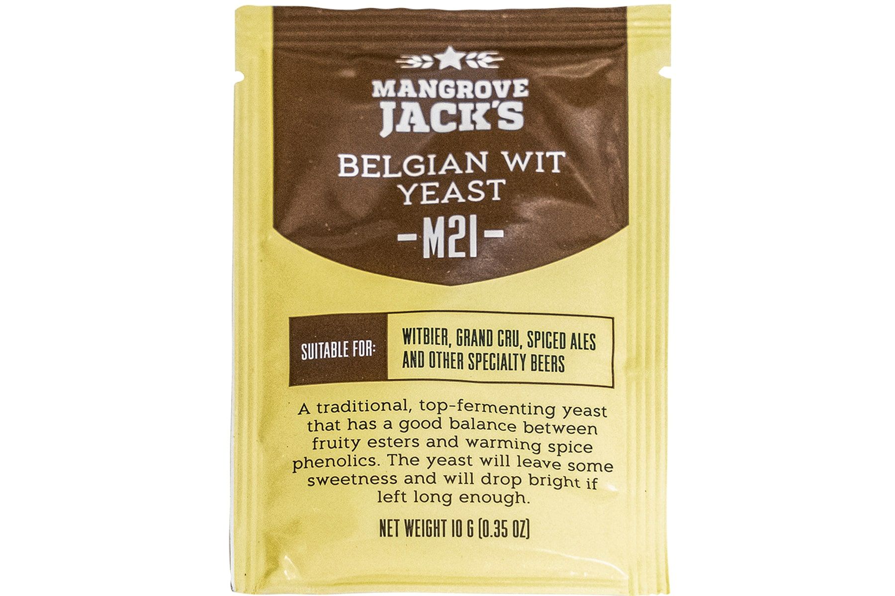 

Дрожжи пивные Mangrove Jack's Belgian Wit M21, 10 г