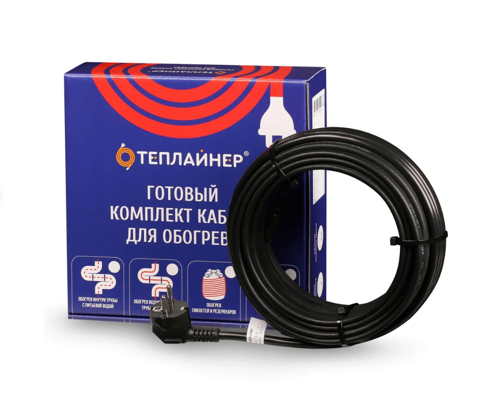 Греющий кабель ТЕПЛАЙНЕР КСК-30, 240 Вт, 8 м на кровлю ( без сальника)