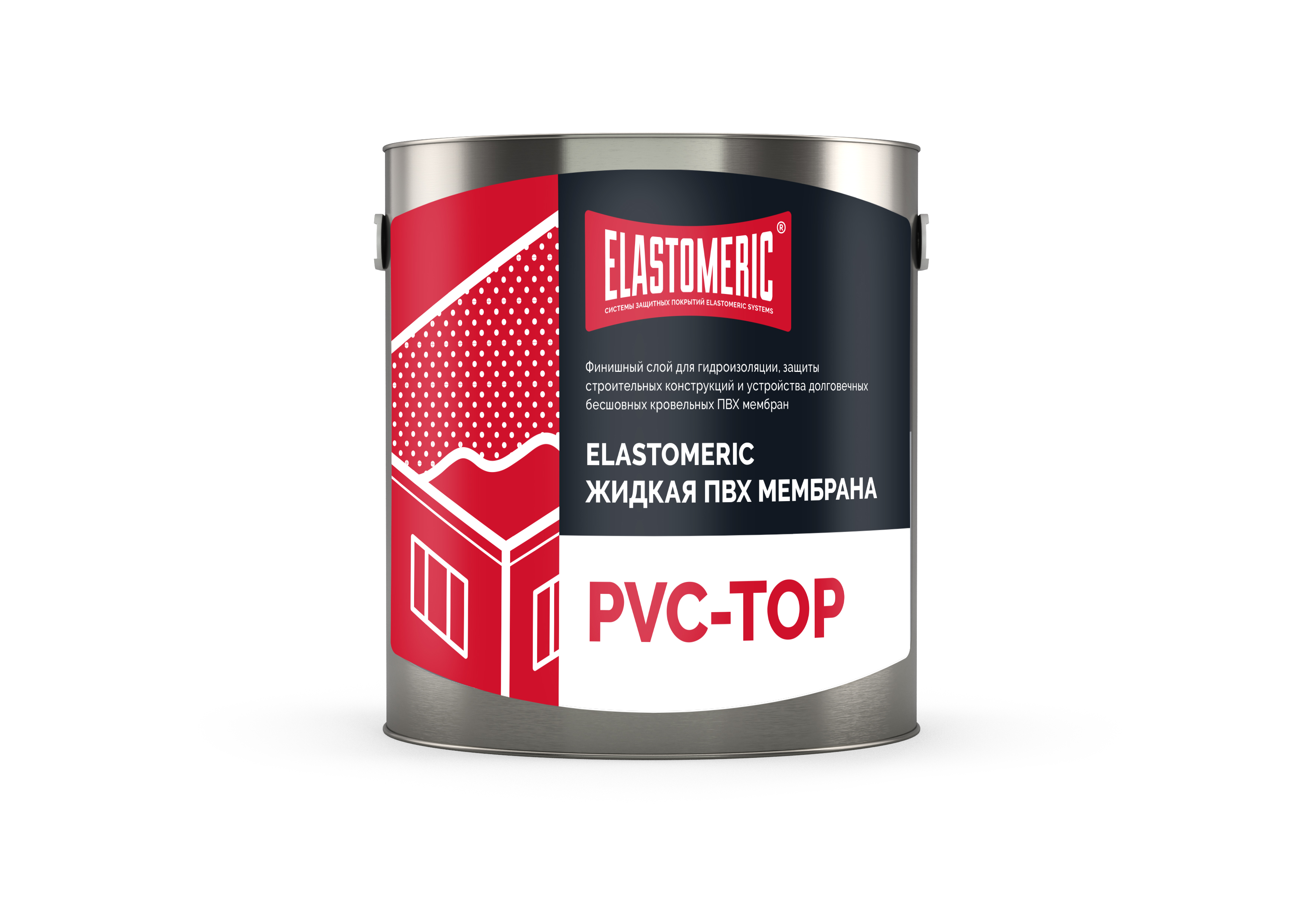 Мастика жидкая ПВХ мембрана Elastomeric PVC Top белый 3кг 4669₽