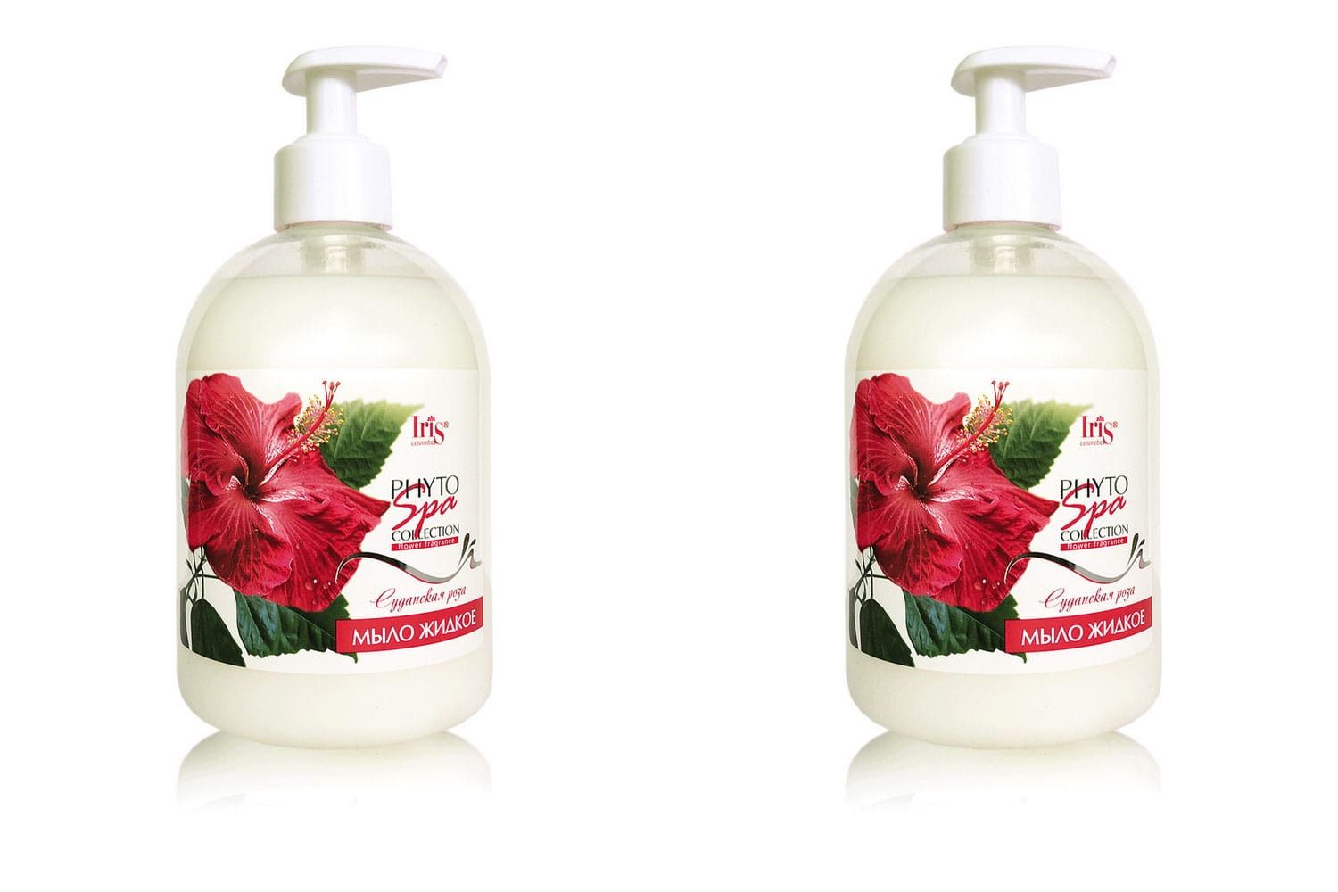 Жидкое мыло Iris Phyto Spa Fragrance, Суданская Роза, флакон с дозатором, 500 мл, 2 шт