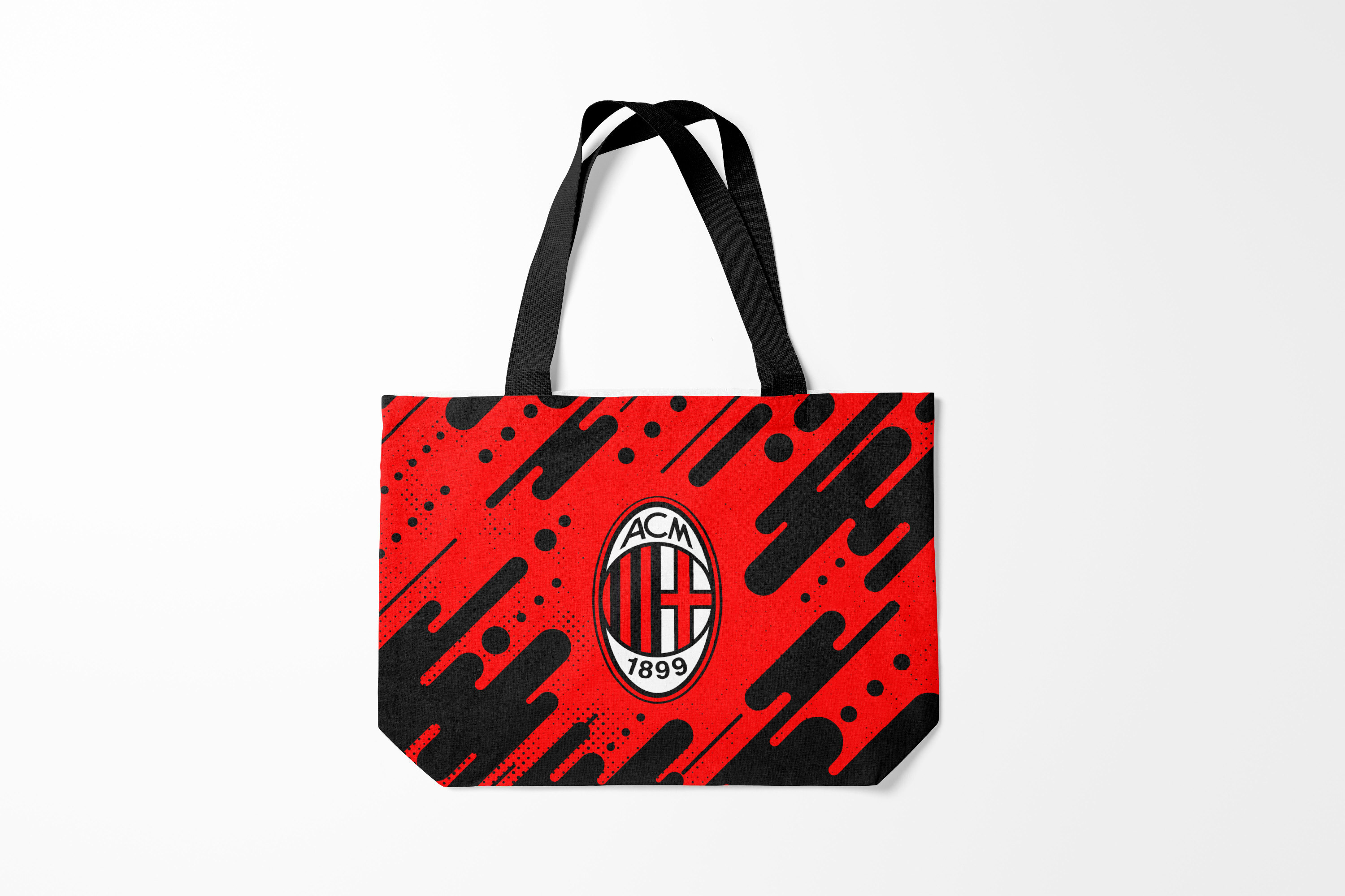 

Сумка шoппер унисекс Burnettie Milan AC МИЛАН, красный; черный, Milan AC МИЛАН
