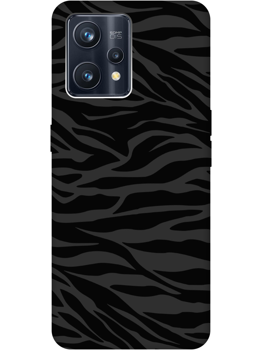 

Силиконовый чехол на Realme 9 Pro+ с рисунком "Зебра" Soft Touch черный, 20000481
