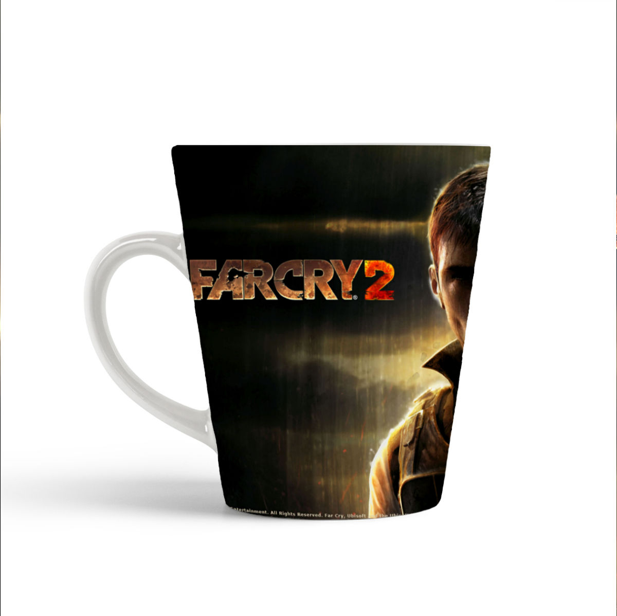 

Конусная кружка CoolPodarok FarCry2 С винтовкой в руке Кровь