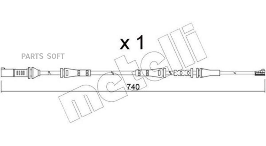Датчик Износа Тормозных Колодок Metelli арт SU362 1610₽