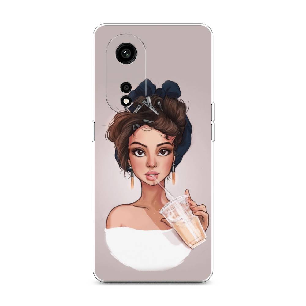 

Чехол на Oppo A1 Pro "Девушка с фраппе", Серый, 2512250-6