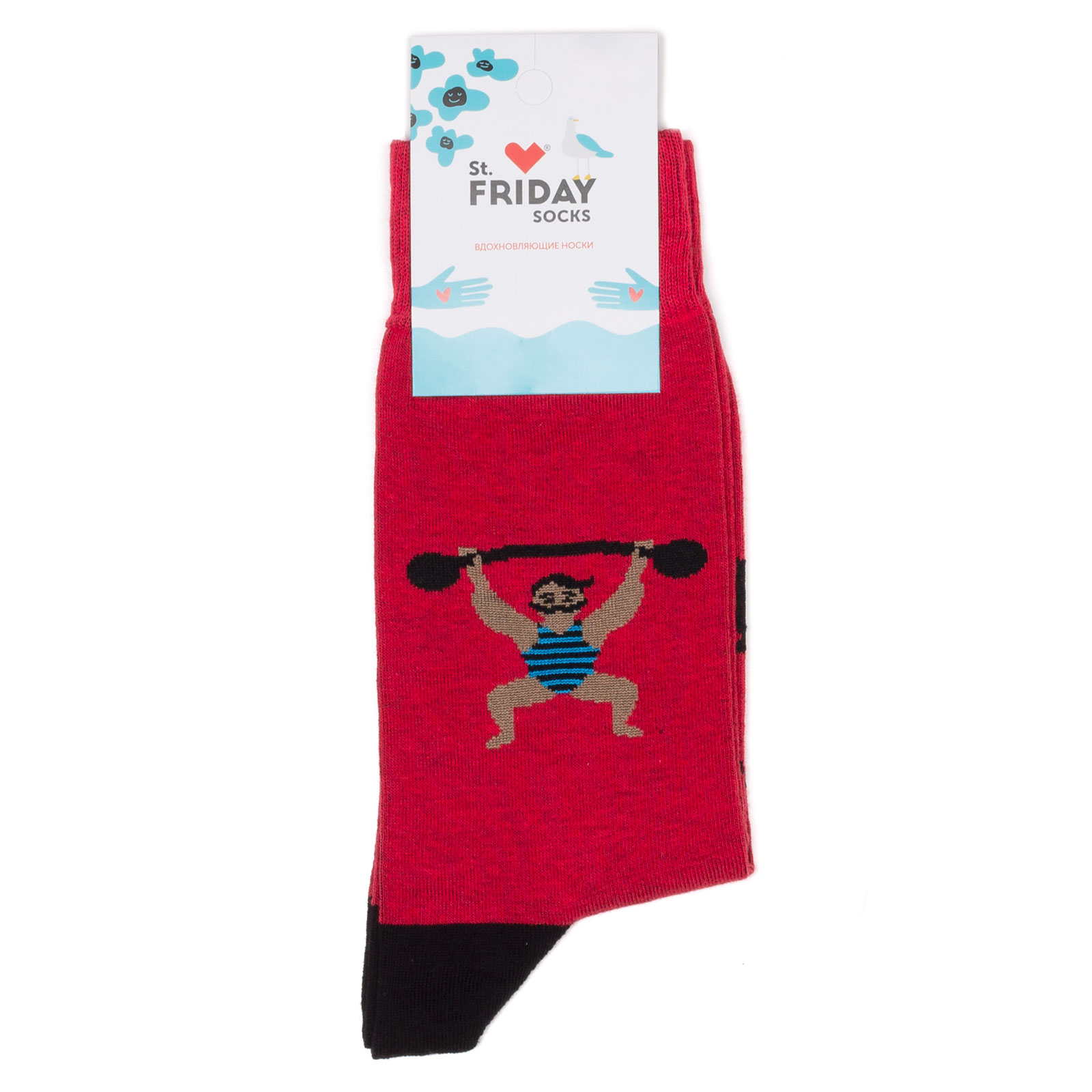 

Носки унисекс St. Friday Socks St.Friday Socks Силач-усач красный/коричневый/синий 42-46, St.Friday Socks Силач-усач