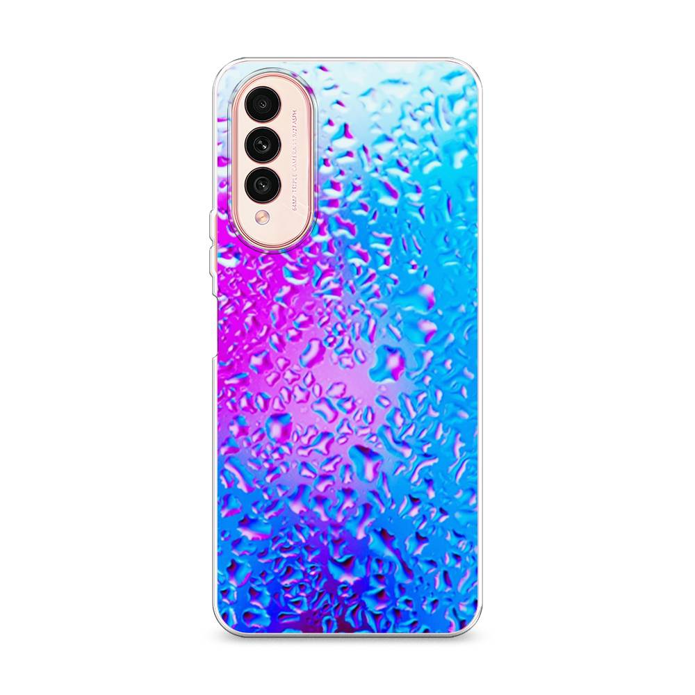 

Чехол на Wiko T50 "Капли на стекле", Голубой;розовый, 3400350-3
