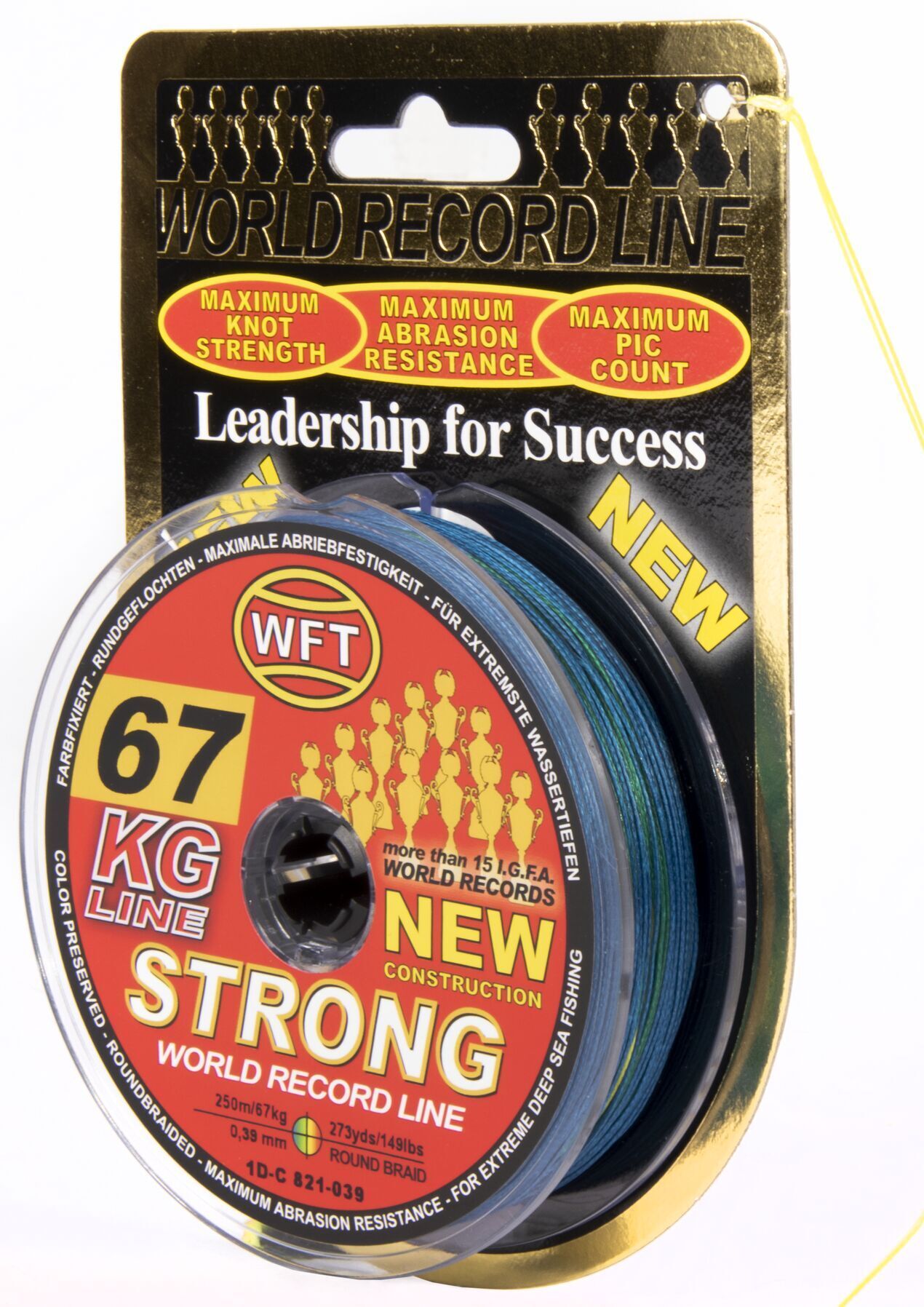 Леска плетёная WFT KG STRONG Multicolor 250 м, 0.39 мм