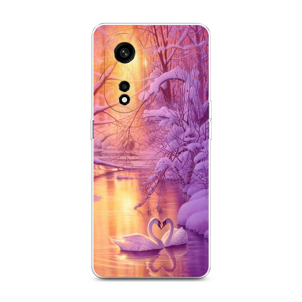 

Чехол на Oppo A1 Pro "Зима 1", Фиолетовый;желтый, 2512250-2