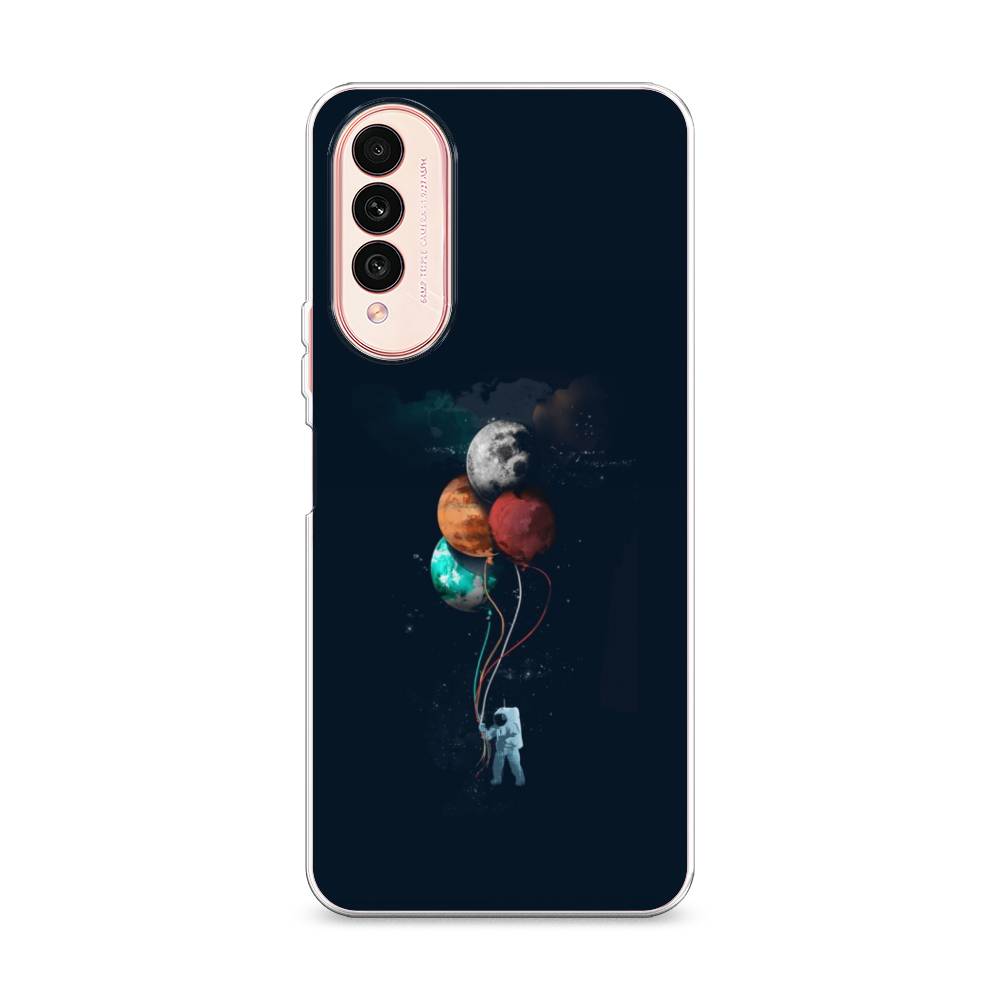 

Чехол на Wiko T50 "Космонавт с шариками", Разноцветный, 3400350-4