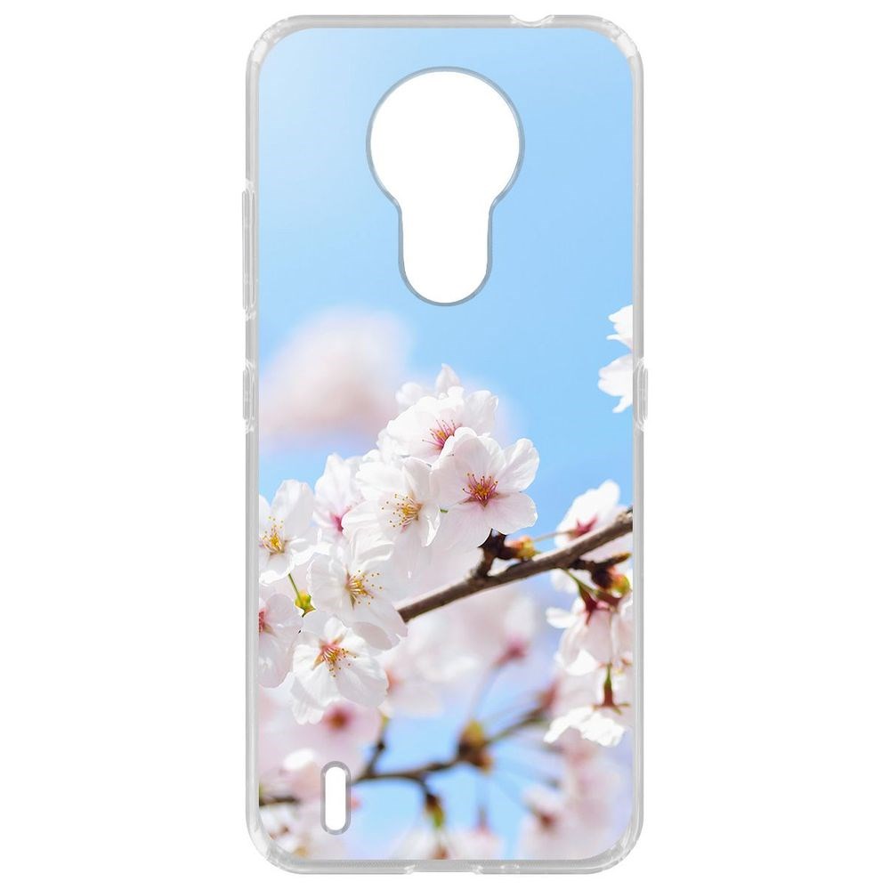

Чехол-накладка Krutoff Clear Case Цветение для Nokia 1.4, Прозрачный