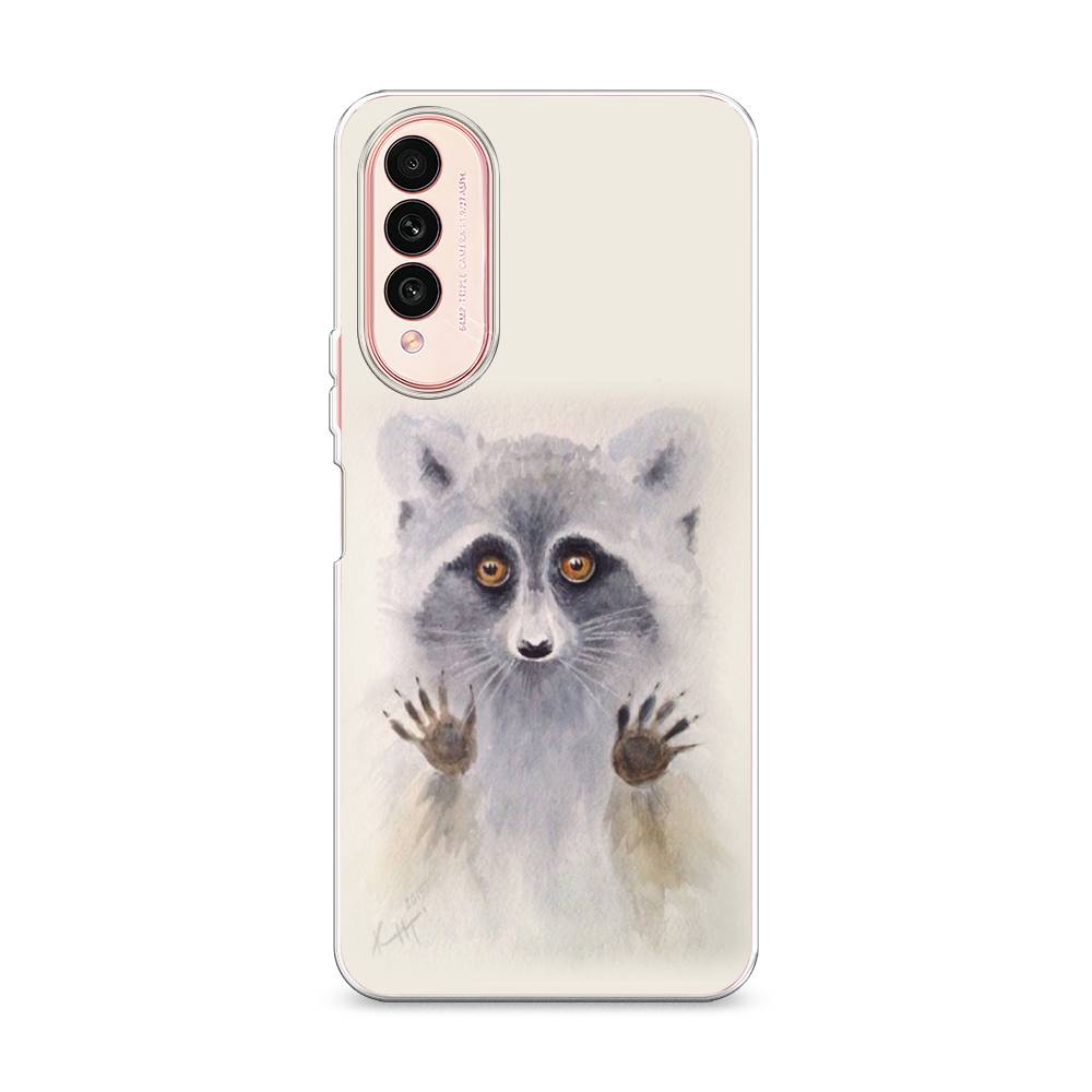 

Чехол на Wiko T50 "Енот за стеклом", Бежевый;серый, 3400350-4