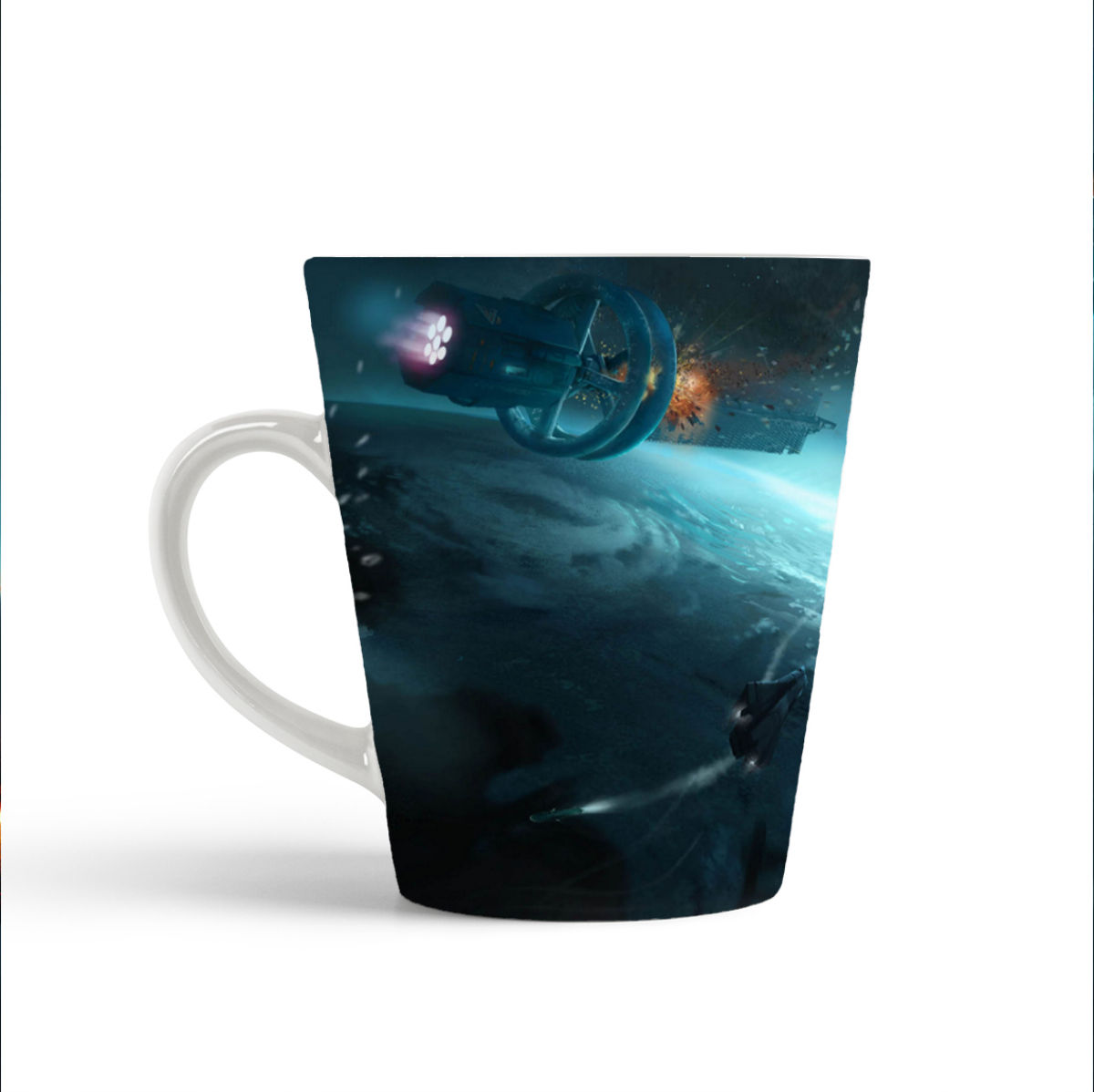 

Конусная кружка CoolPodarok elite dangerous Битва в космосе Корабли Выстрелы