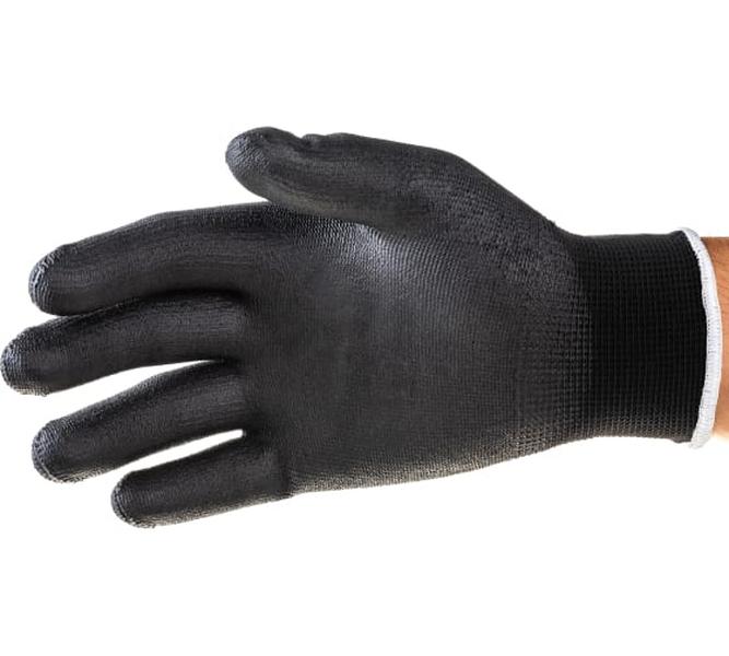 фото Нейлоновые перчатки с полиуретановым покрытием s. gloves taxo черные, размер 07 31614-07 s-gloves
