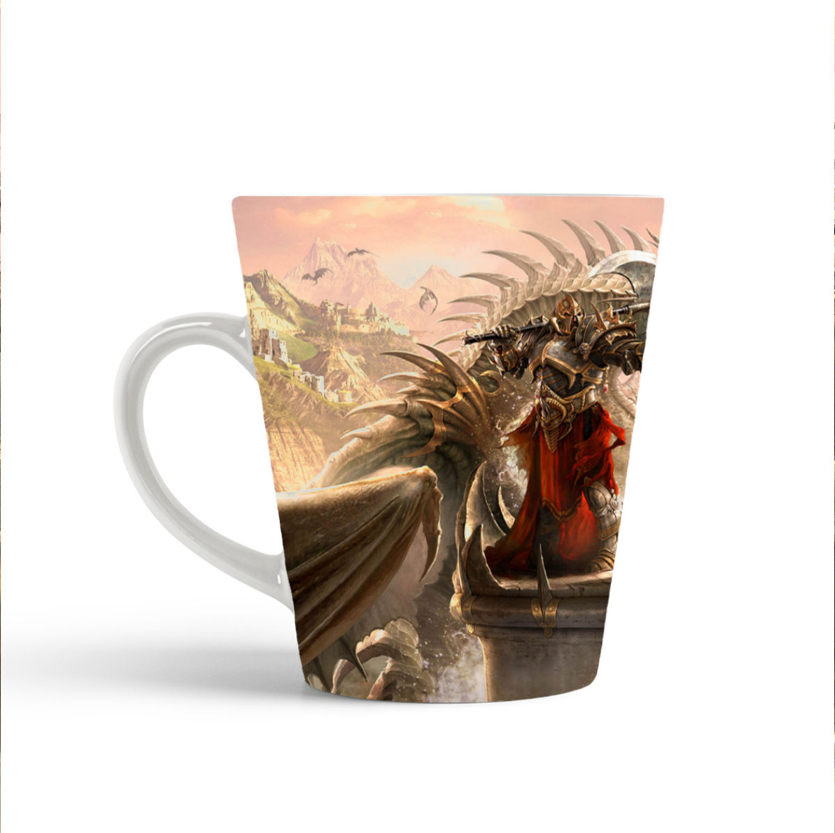 

Конусная кружка CoolPodarok dragon eternity Дракон Рыцарь с секирой
