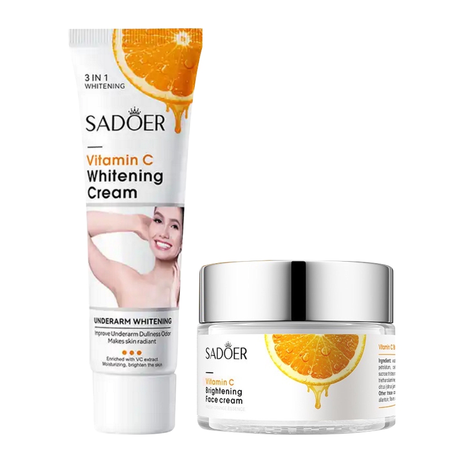 Набор Sadoer с витамином С Крем для тела 50 г Крем для лица 50 г 2 шт