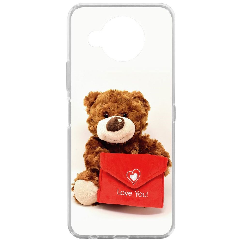 

Чехол-накладка Krutoff Clear Case Медвежонок тебя любит для Nokia 8.3 5G, Прозрачный