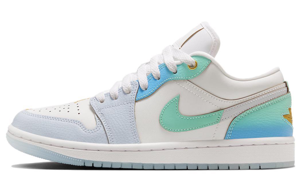 

Кеды унисекс Jordan Air Jordan 1 Low SE Emerald Rise серые 38 EU, Серый, Air Jordan 1 Low SE Emerald Rise