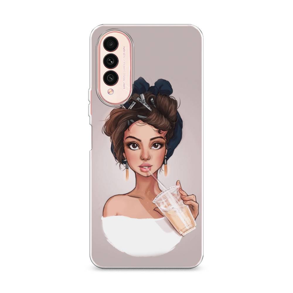 

Чехол на Wiko T50 "Девушка с фраппе", Серый, 3400350-6