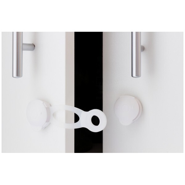 Блокиратор дверей и ящиков (фиксатор) Arregui А-1044110, белый, 2 шт блокиратор для дверей шкафов белый