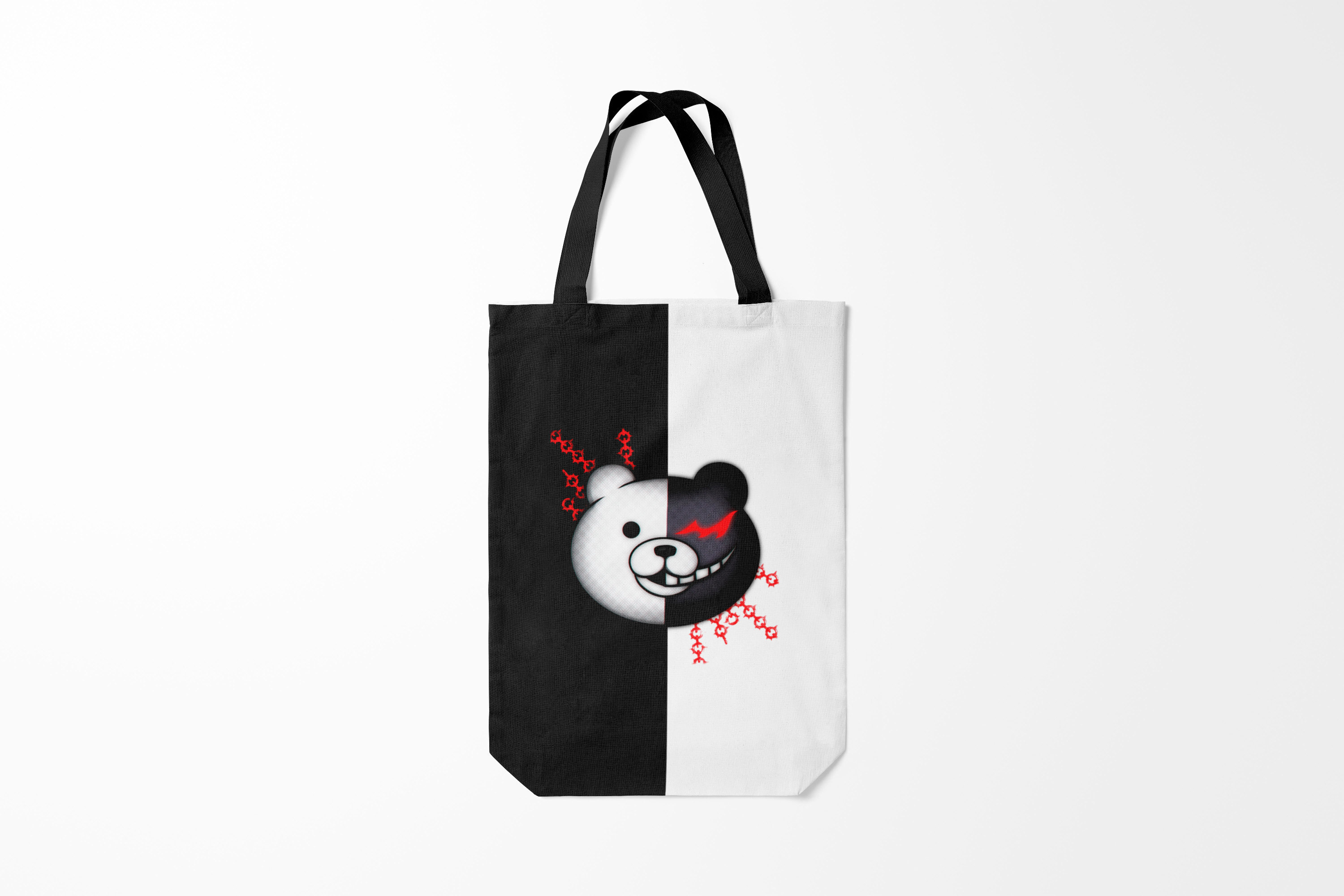 

Сумка шoппер унисекс Burnettie Danganronpa monokuma и епи, черный; белый, Danganronpa monokuma и епи