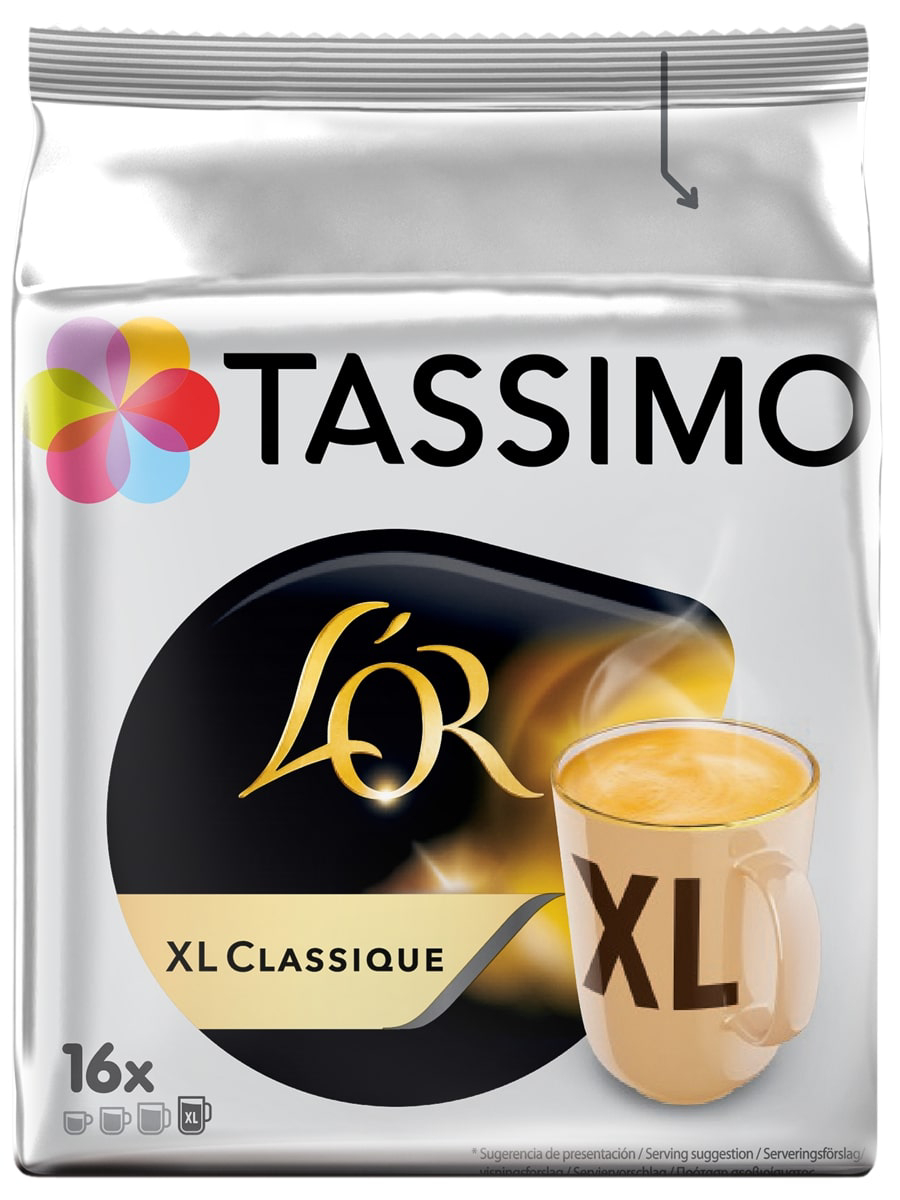 фото Кофе в капсулах tassimo l’or xl classique т-диски, 16 шт.