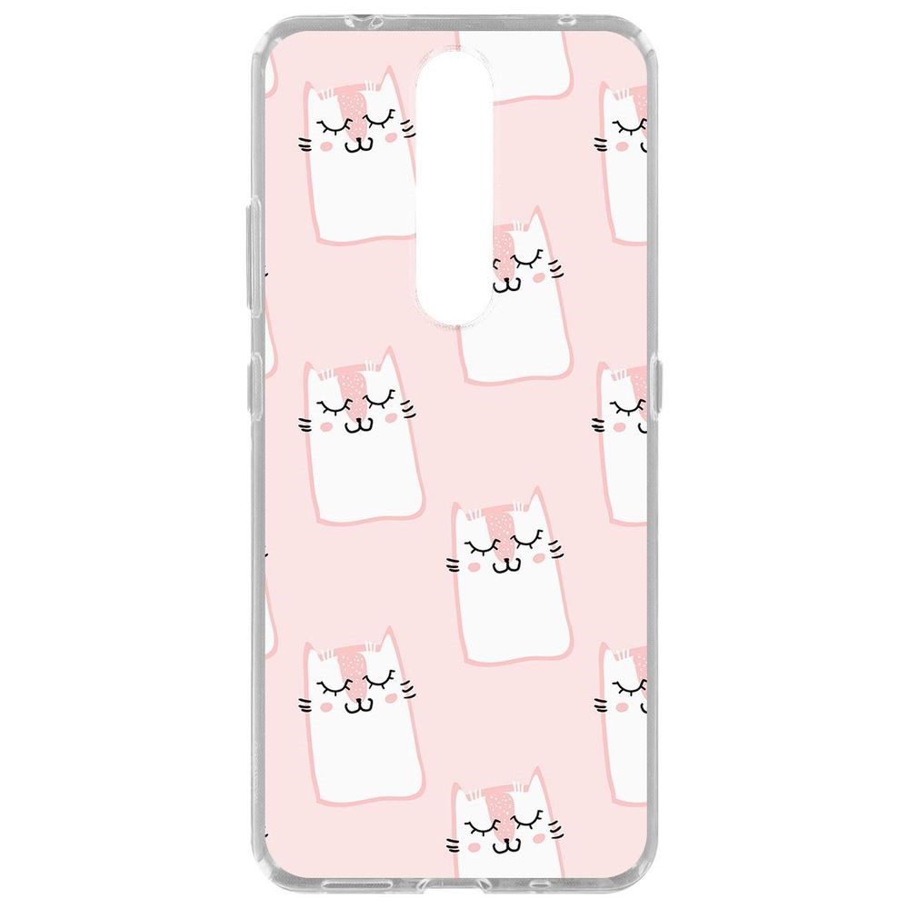 

Чехол-накладка Krutoff Clear Case Котики паттерн для Nokia 2.4, Прозрачный