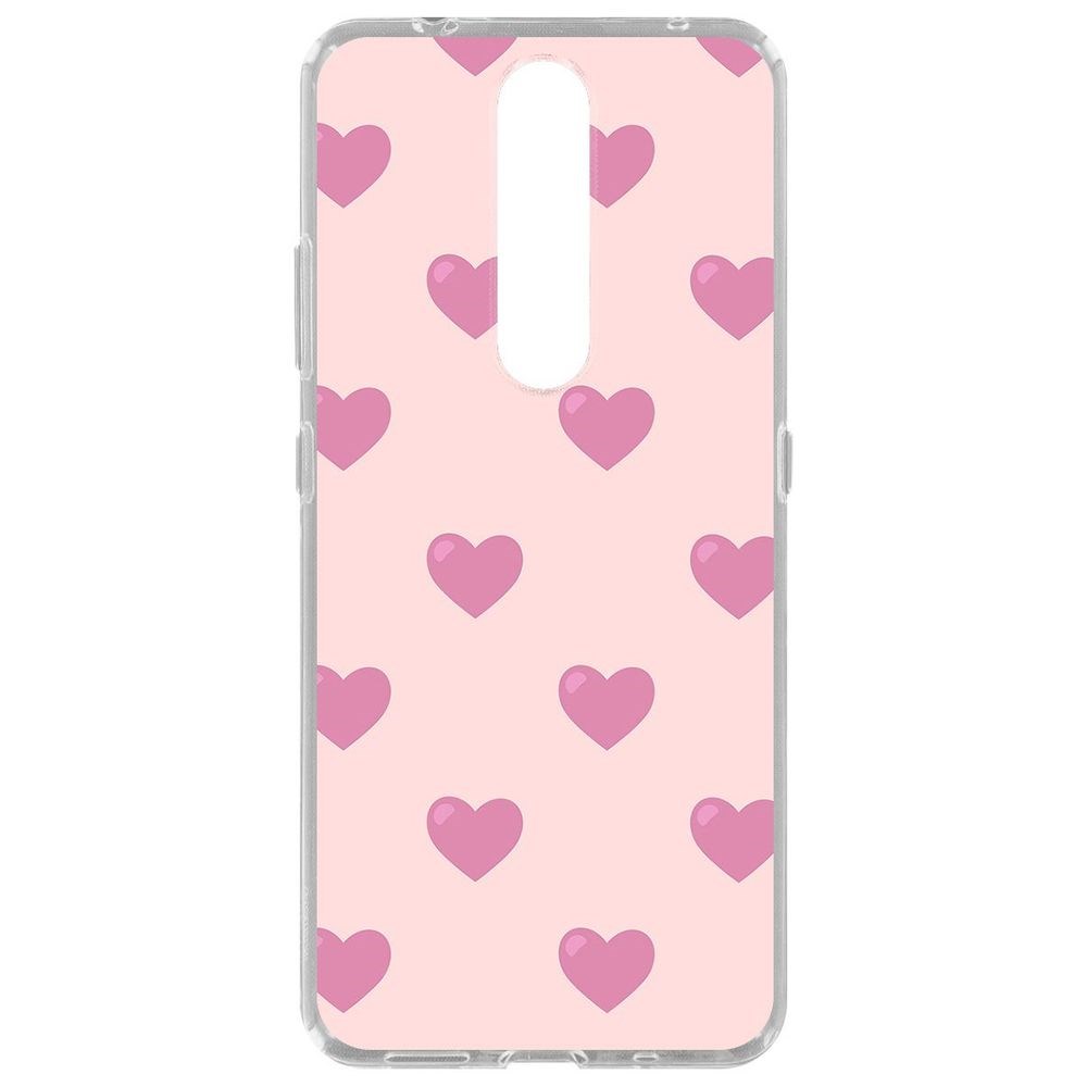 

Чехол-накладка Krutoff Clear Case Пурпурные сердца для Nokia 2.4, Прозрачный