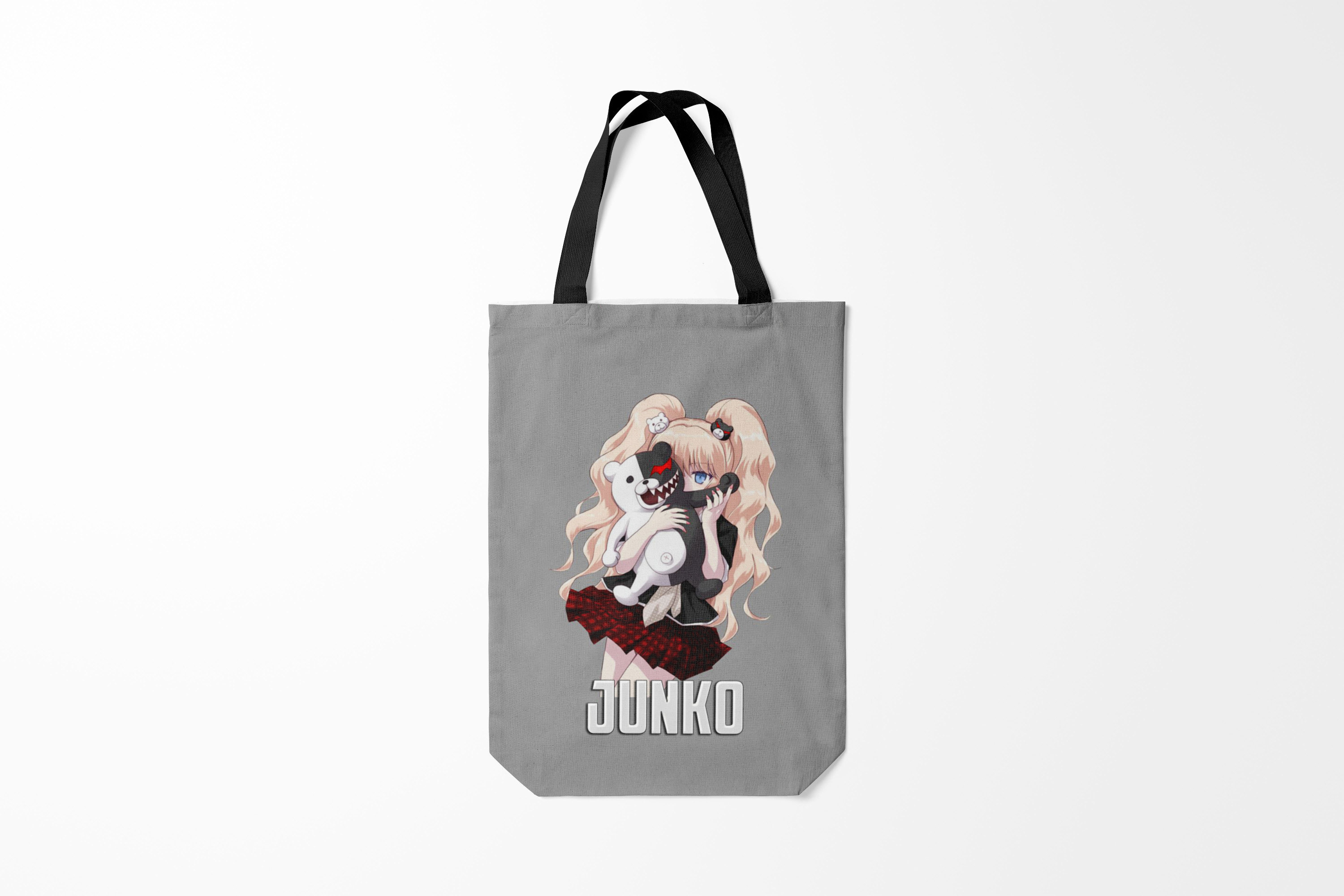 

Сумка шoппер унисекс Burnettie Danganronpa MONOKUMA JUNKO, серый, Danganronpa MONOKUMA JUNKO