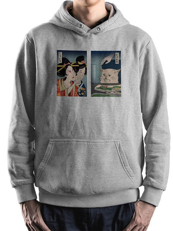 

Худи мужское Dream Shirts Мемный Кот / Японский Мем с Котом серое 48 RU, Мемный Кот / Японский Мем с Котом