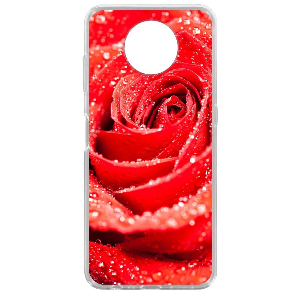 

Чехол-накладка Krutoff Clear Case Роза для Nokia G10, Прозрачный